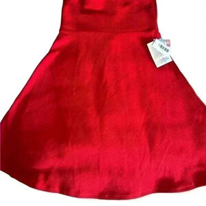 Lularoe small red Azure a-line skirt .High waist. Fold over band controls length